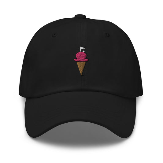 Dad GOLF CREAM Strawberry Cone Logo hat