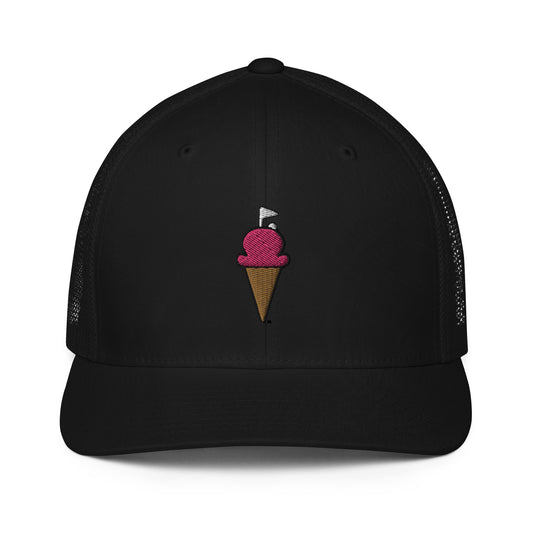 Closed-back GOLF CREAM Strawberry Logo trucker cap