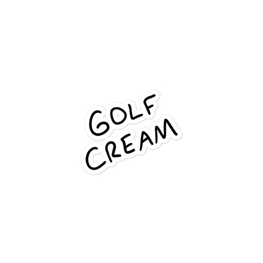 Bubble-free Signature GOLF CREAM stickers